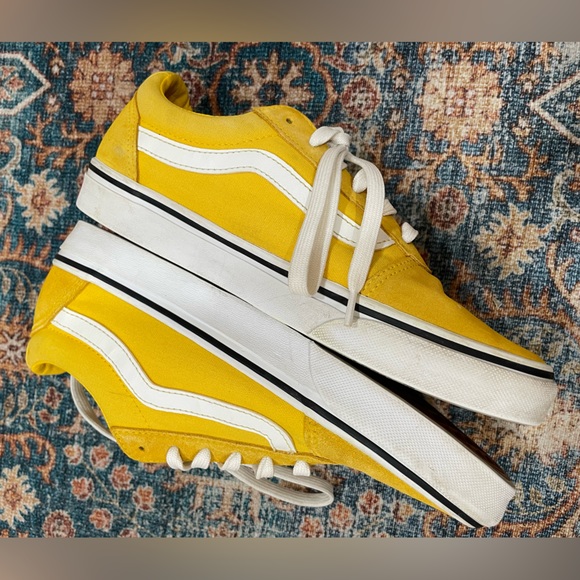 VANS Yellow Classic Low-Top Sneaker Sz 8.5 - Picture 3 of 7